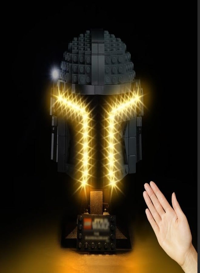 Kyglaring Latest Upgraded IR Sensing LED Light Kit for Lego The Mandalorian Helmet 75328 Building Blocks - Lights Only, Model Set Not Included - Image 1